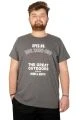 Big-Tall Men T-Shirt Round Collar Outdoor 21110 Antramelange