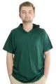 Büyük Beden Oversize Tshirt Bisiklet Yaka Kapşon Basic 21115 Nefti