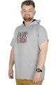 Büyük Beden T-Shirt Kapşonlu Paris 22174 Grimelanj GRI