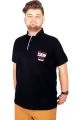 Big Size Men T-Shirt Polo Athletic  21318 Black