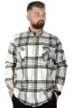 Big Tall Men Shirt Long Sleeve Double Pocket Clamshell Lumberjack 21392 Light Khaki