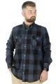Big Tall Men Shirt Long Sleeve Double Pocket Clamshell Lumberjack 21392 Dark Saxe 