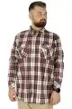 Big Tall Men Shirt Long Sleeve Double Pocket Clamshell Lumberjack 21392 Black-Red