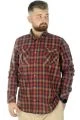 Big Tall Men Shirt Long Sleeve Double Pocket Clamshell Lumberjack 21392 Cinnamon color 