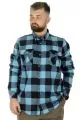 Big Tall Men Shirt Plaid Long Sleeve Lumberjack 21393 Turquois 