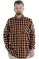 Big Tall Men Shirt Plaid Lumberjack 21394 Orange