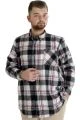 Big Tall Men Shirt Plaid Lumberjack 21394 Black-Gray