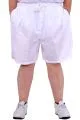 Big Size Mens Swimming Short WHITE LINE 21451 White
