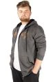 Big Tall Men Sweat California with Hooded Zippered 21517 Blue