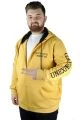 Big Tall Men s Sweat Hooded Pocket Zippered Linexpected 21521 Mustard Color