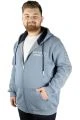 Big Tall Men s Sweat Hooded Pocket Zippered Linexpected 21521 Blue