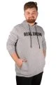 Big Tall Men s Sweatshirt with Hooded Pocket 21523 Gray