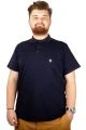 Büyük Beden T-shirt Polo Cep Sup Basic 21557 Lacivert