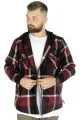 Erkek Sweat Fermuarlı Kapşonlu Kapak Cep Oduncu 21572 Mürdüm MURDUM