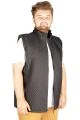 Big Size Men's Seasonal Vest Basic Rhombus 21603 Black