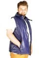 Big Size Men's Seasonal Hooded Vest 21610 Navy Blue