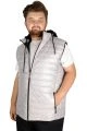 Big Size Men's Seasonal Hooded Vest Bold Pilot 21675 Gray