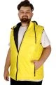 Big Size Men's Seasonal Hooded Vest Bold Pilot 21675 Yellow