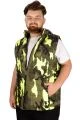 Big Size Men's Seasonal Camouflage Hooded Vest 21684 Khaki