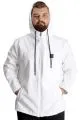 Büyük Beden Erkek Kapüşonlu Mont Waterproof Softshell 21235 Beyaz [product_color]