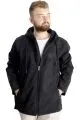 Büyük Beden Erkek Kapüşonlu Mont Waterproof Softshell 21235 Siyah SIYAH
