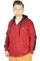 Büyük Beden Erkek Sweatshirt Arm Strap 21503 Bordo BORDO