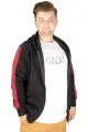 Büyük Beden Erkek Sweatshirt Arm Strap 21503 Siyah SIYAH