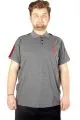 Büyük Beden Erkek T-shirt Polo Skyrider 21333 Antramelanj ANTRASIT