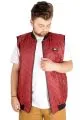 Büyük Beden Erkek Yelek College 21672 Bordo [product_color]