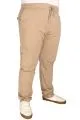Büyük Beden Pantolon Keten Kargo Jogger Milano 21912 Bej BEJ