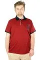 Büyük Beden T-shirt Polo 26ST 21311 Bordo BORDO