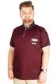 Büyük Beden T-shirt Polo Athletic 21318 Mürdüm MURDUM