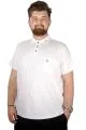 Büyük Beden T-shirt Polo Cep Sup Basic 21557 Beyaz BEYAZ