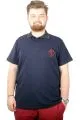 Büyük Beden T-shirt Polo Cep Sup MD Basic 21555 Lacivert LACIVERT