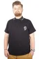 Büyük Beden T-shirt Polo Cep Sup MD Basic 21555 Siyah SIYAH