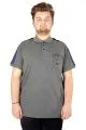 Büyük Beden T-shirt Polo Change 21334 Antramelanj FUME
