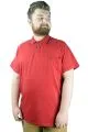 Büyük Beden T shirt Polo Likralı Süprem Cepli 21558 Bordo BORDO