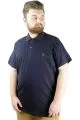 Büyük Beden T shirt Polo Likralı Süprem Cepli 21558 Lacivert LACIVERT