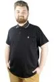 Büyük Beden T shirt Polo Likralı Süprem Cepli 21558 Siyah SIYAH
