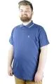 Büyük Beden T shirt Polo Likralı Süprem Nakış 21554 Indigo INDIGO