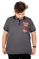 Büyük Beden T-shirt Polo Maximum Height 21319 Füme FUME