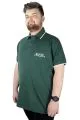 Büyük Beden T-shirt Polo Never Lock Black 21330 Nefti NEFTI
