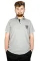 Büyük Beden T-shirt Polo Pike Exceptional  21316 Gri GRI