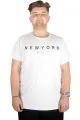 Büyük Beden Tshirt Bis Yaka Newyork2021 21112 Beyaz BEYAZ