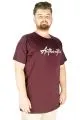 Büyük Beden Tshirt Bisiklet Yaka Authentic 21191 Mürdüm MURDUM