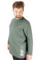 Büyük Beden Tshirt Bisiklet Yaka Barcode 21192 Nefti NEFTI
