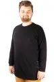 Büyük Beden Tshirt Bisiklet Yaka Barcode 21192 Siyah [product_color]