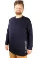 Büyük Beden Tshirt Bisiklet Yaka Glory 21193 Lacivert LACIVERT