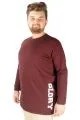 Büyük Beden Tshirt Bisiklet Yaka Glory 21193 Mürdüm MURDUM
