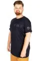 Büyük Beden Tshirt Bisiklet Yaka NewYork My Arm 21177 Lacivert LACIVERT